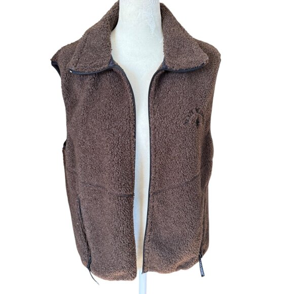 Black Diamond brown sleeveless soft zip up collared vest women's size XS - Picture 7 of 10